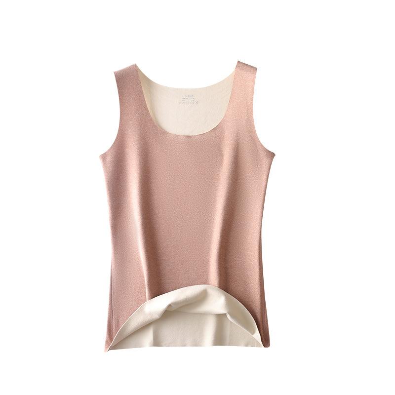 Autumn and Winter German Velvet Seamless Thermal Vest for Women Double-sided Velvet Thermal Underwear Thin Slim Fit Base Vest