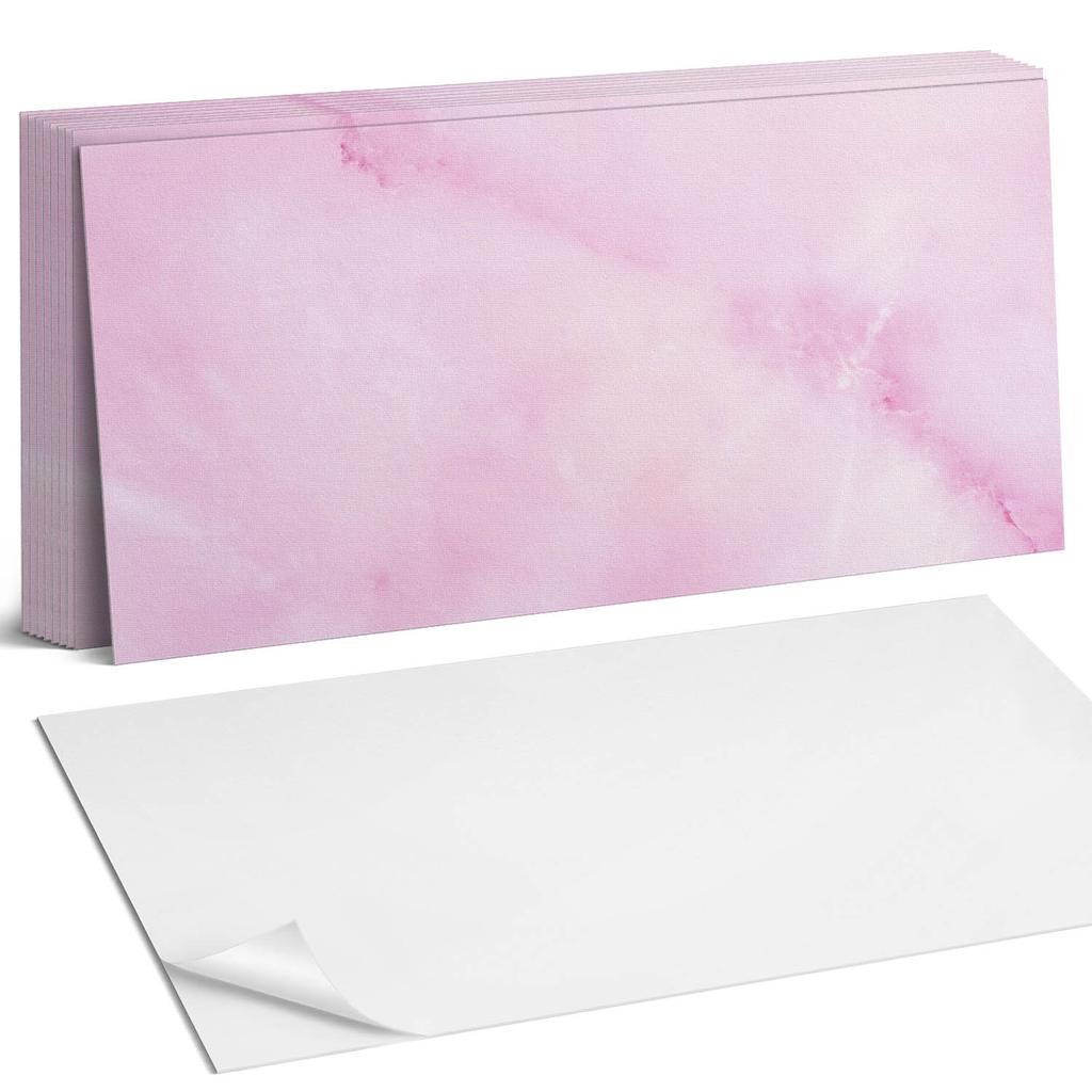 Winylowe Kafelki Z Grafiką Do Łazienki Delikatny Marmurowy Wzór 10X40X20 Cm