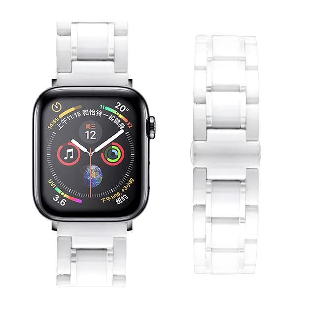 Ceramic Metal strap for Apple watch 45mm 44mm 41mm 42mm 46mm Replacement bracelet Wristband iwatch Ultra 10 9 8 7 6 5 4 SE band