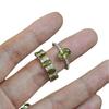 Olive Green Oval Diamond Inlaid Open Ring: Exquisite High-End Commuting Jewelry for Women