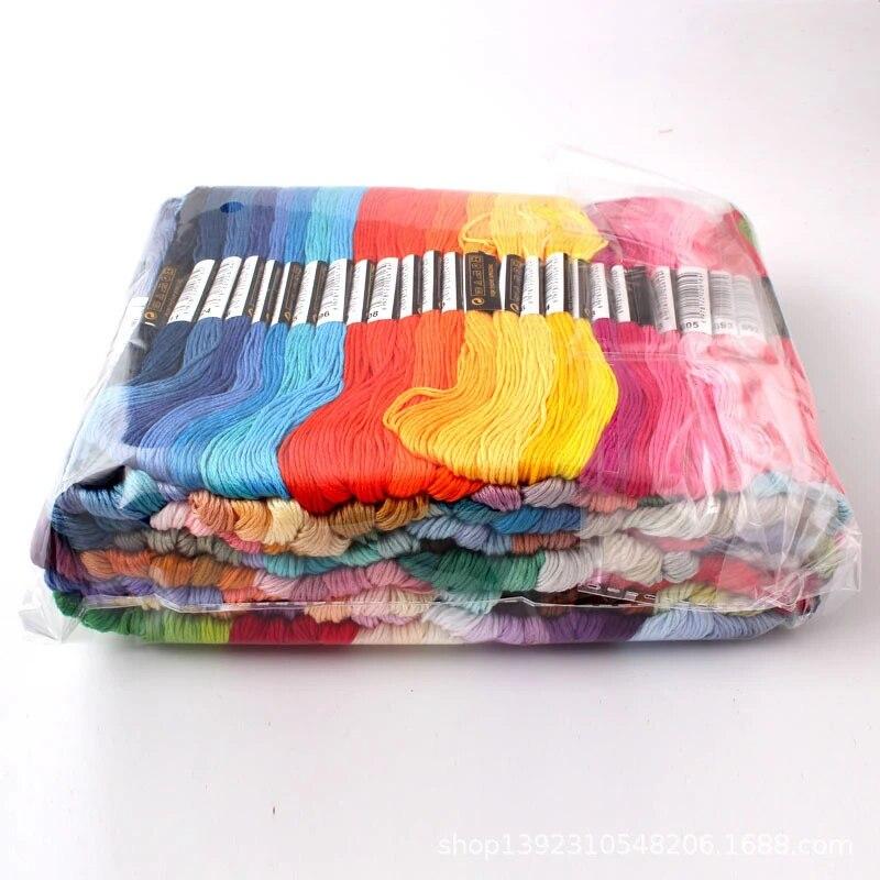 Cross Stitch Thread Fixed Color 200 Colors, Hand Woven Embroidery Thread, Each 7.8-8 Meters, 6 Strands