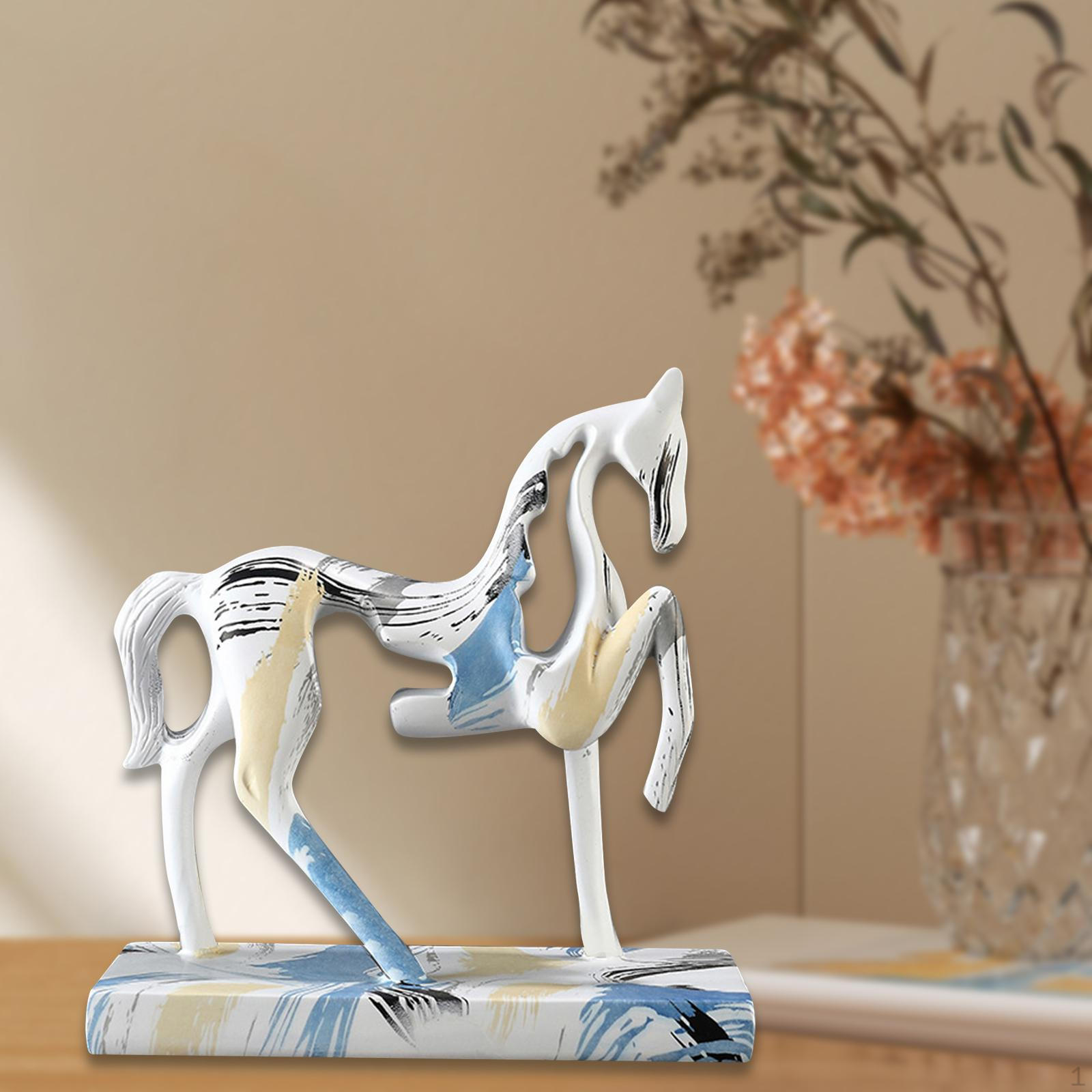 

Элегантная скульптура лошади для домашнего декора Colorful