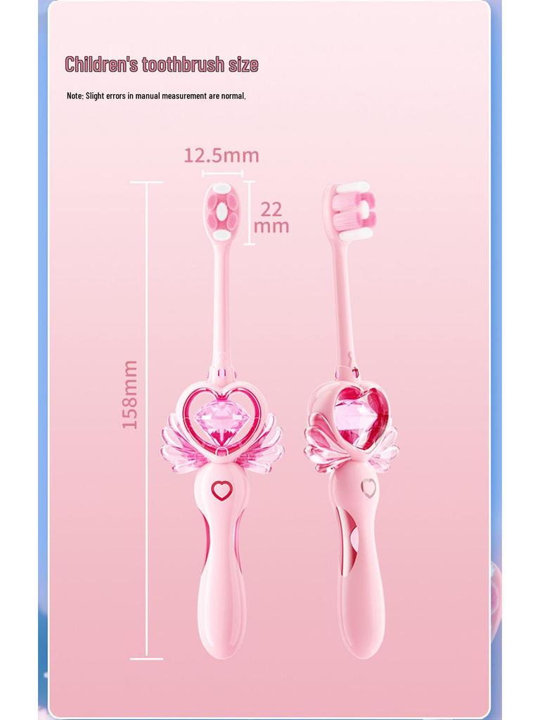 Magic Wand Toothbrush for Kids - Soft Bristles, Fairy Design, Three Colors, Individually Packaged