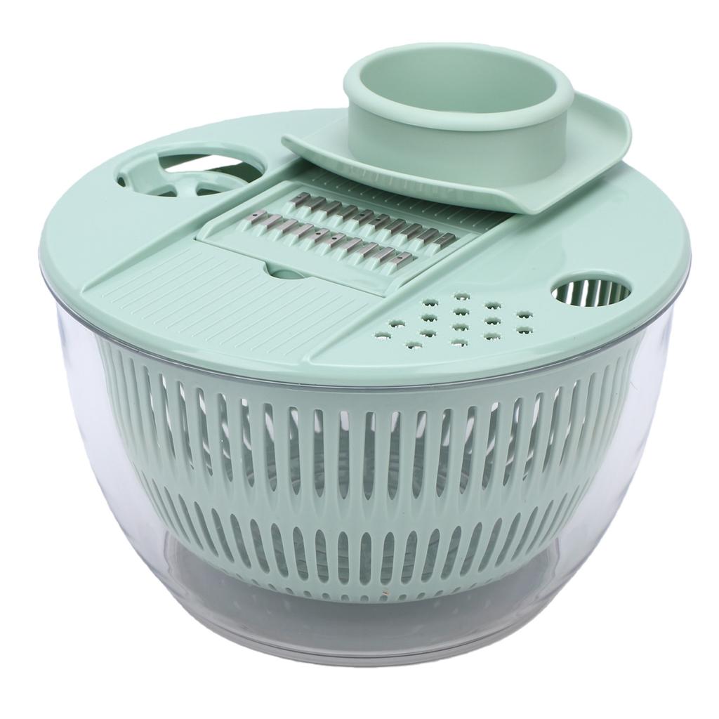 Salad   Large 3 In 1 for Fruits Vegetables Cleaning Drying Cutting with Cutting Board 5 Cutting Heads Egg   Strainer