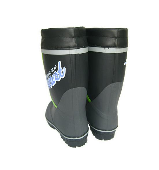 H013 Bottes de Pluie Mi-Tige pour Homme Doublées de Velours en Caoutchouc pour la Pêche et l'Extérieur - Style Japonais et Coréen