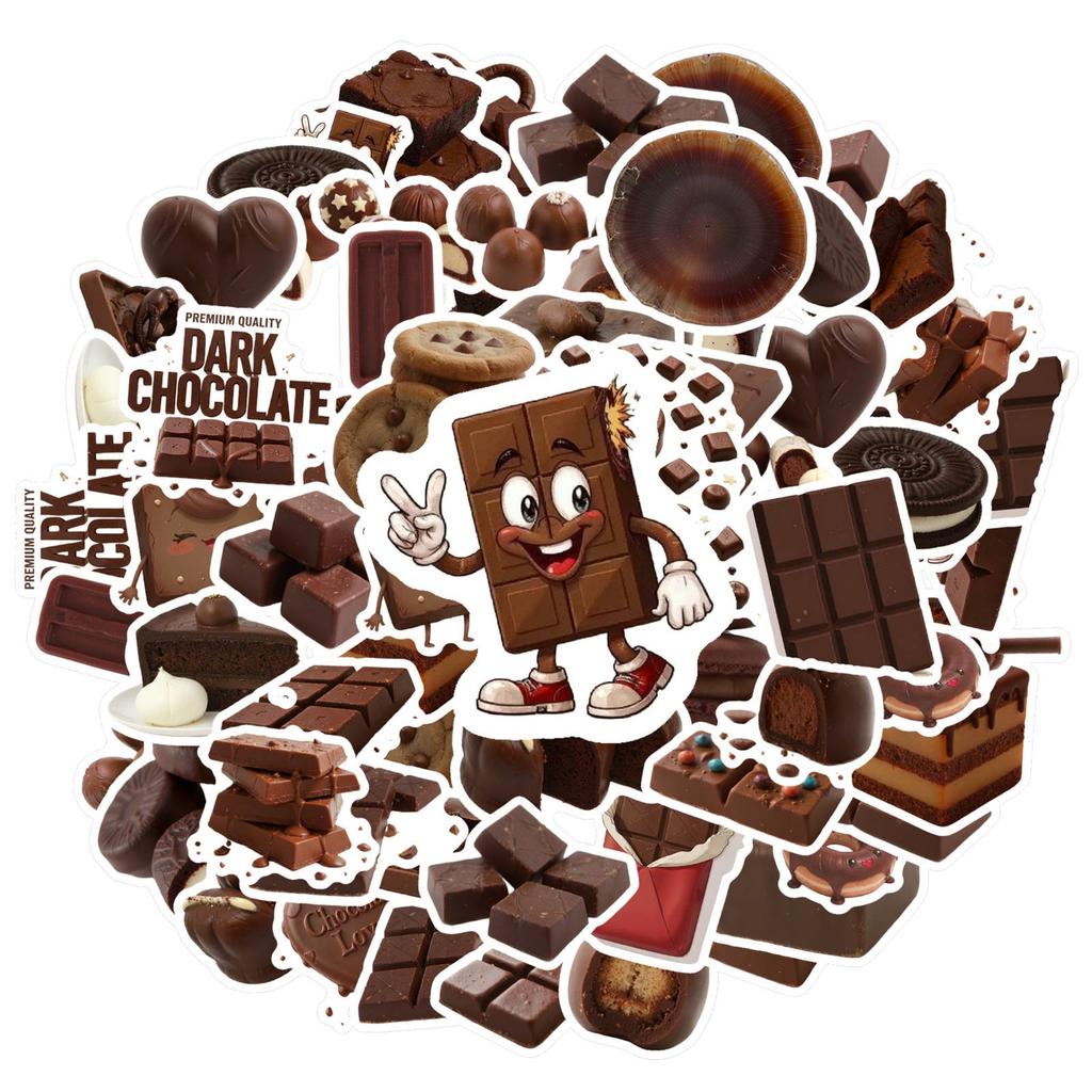 35pcs Cute Dessert Stickers Realistic Chocolate Stationery Stickers Funny Stickers For Guitar DIY Skateboard Laptop Luggage