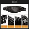 Whatna Leather Body Bag for Waist Pouch with Earphone Crossbody Sports Leather Black 3-Way Bag/One-Shoulder Men, Hole, Bag, Bag, Water-Repellent, Bag,