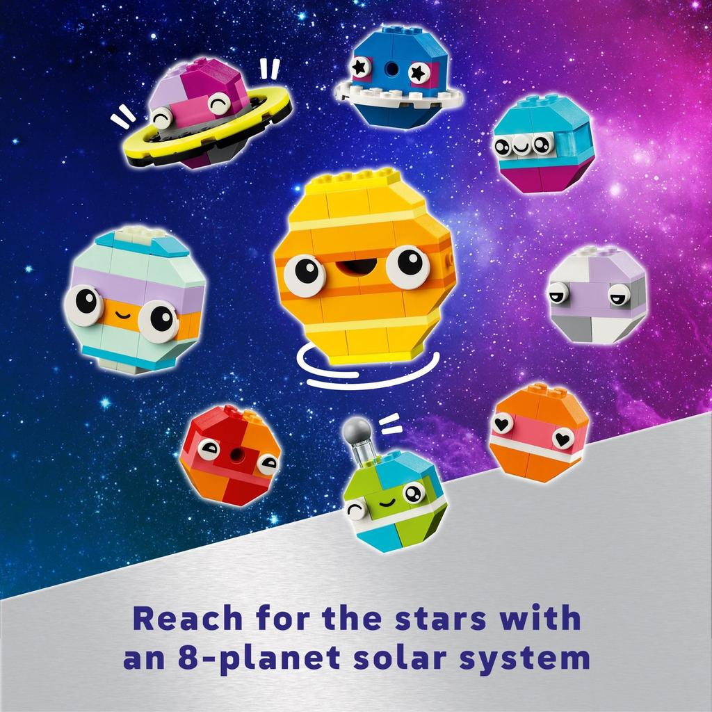 LEGO Classic Creative Space Planet Building Toy Set Space Toys for and Girls Ages Includes Rocket and Bricks Christmas Gift 11037 - Kids, Boys, 5+ -