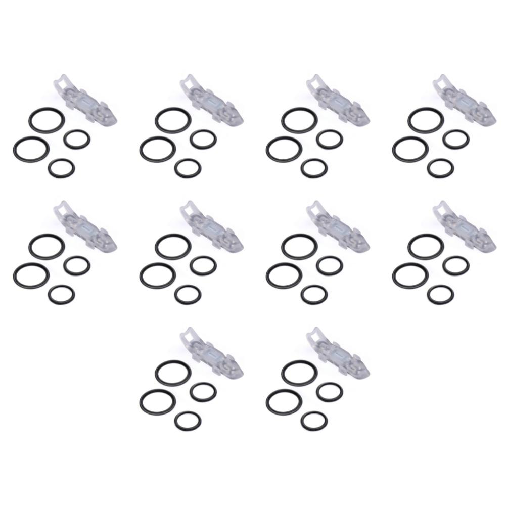 

10Set 5Pcs/Set Magnetic Fixed Lure Jig Hooks Holder with Rubber Rings Automatic Lures Hook Keeper Prevent Scratching for Fishing