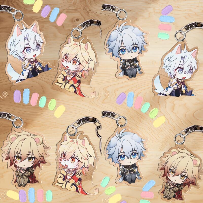 Acrylic Key Chain for Honkai: Star Rail Phainon Mydei Chibi Version Game Peripheral Acrylic Backpack Decoration Pendant Gift