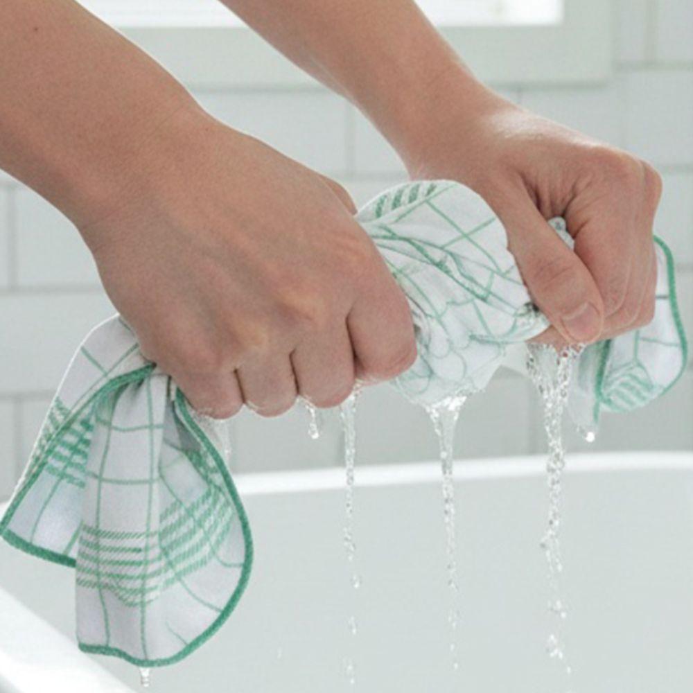6 Pieces Absorbent Checkered Kitchen Towel Rectangular Washcloth Multi-functional Napkin Home