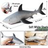 Soft Rubber Marine Animal Models: Great White Shark, Megalodon, Beluga, Blue Whale, Whale Shark, Dolphin Toys for Kids