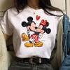 Funny Disney Women T-shirt Cute Cartoon Mickey Minnie Graphic Casual Short Sleeve T Shirt Female Kawaii Loose Y2K Clothing Tops
