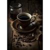 Coffee and Coffee Beans Food Modern Poster Canvas Painting Modular Wall Art Picture for Kitchen Restaurant Bar Home Atio