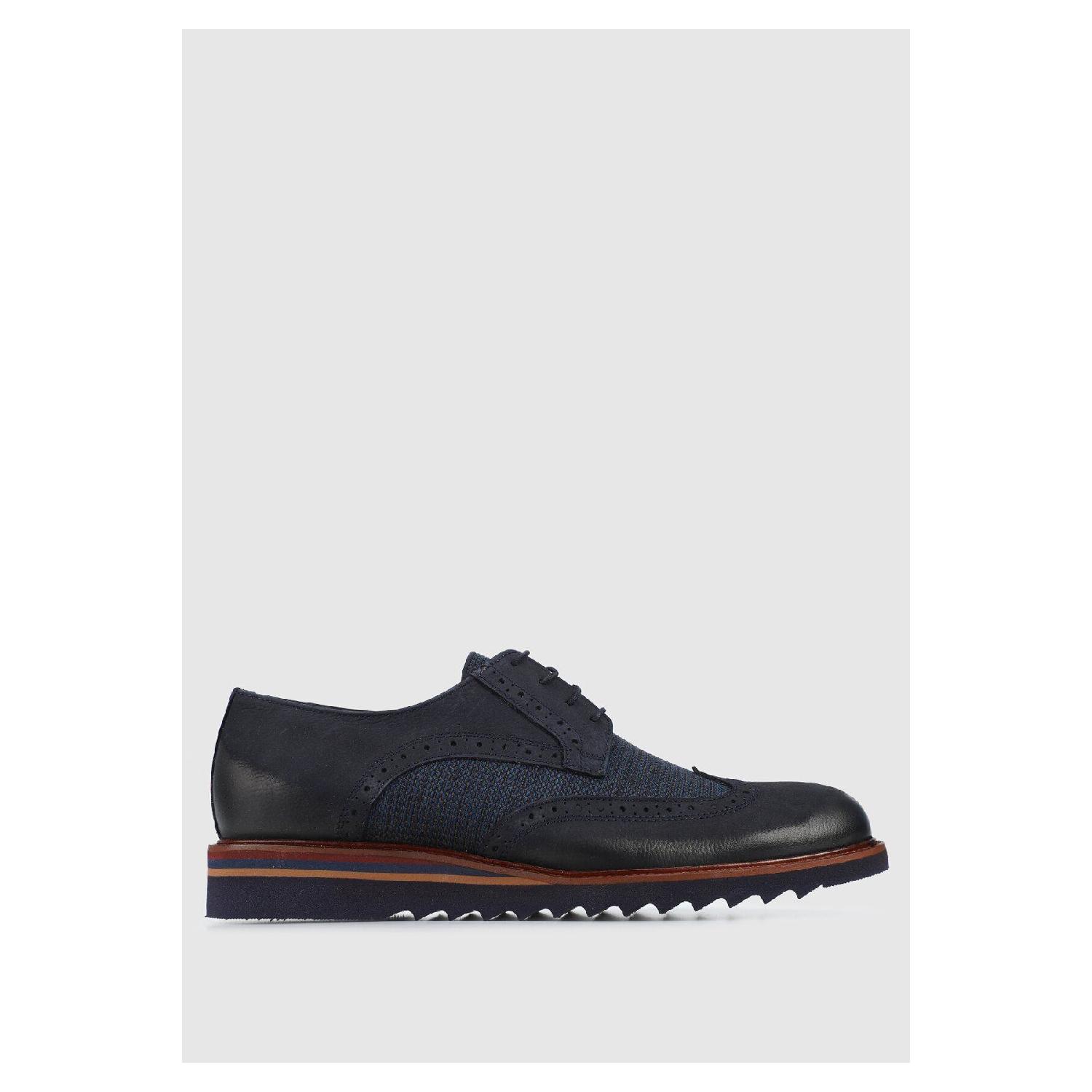 

Navy Blue Leather Men s Oxford Shoes 40 бездна