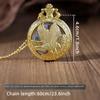 Men Hollow Watches Retro Pocket Watch Women Mens Necklace Pocket Watches