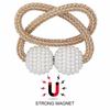2pcs/pair Magnetic Curtain Tiebacks Curtain Hooks, Pearl Design Curtain Holdbacks, Bathroom Shower Curtain Accessories