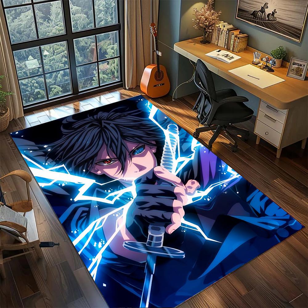 

Cool Sasuke Uchiha Chidori Lightning Attack Rug Carpet Large Area Rug Non Slip Washable Floor Mat Gamer Room Bedroom Home Decor 60x90cm