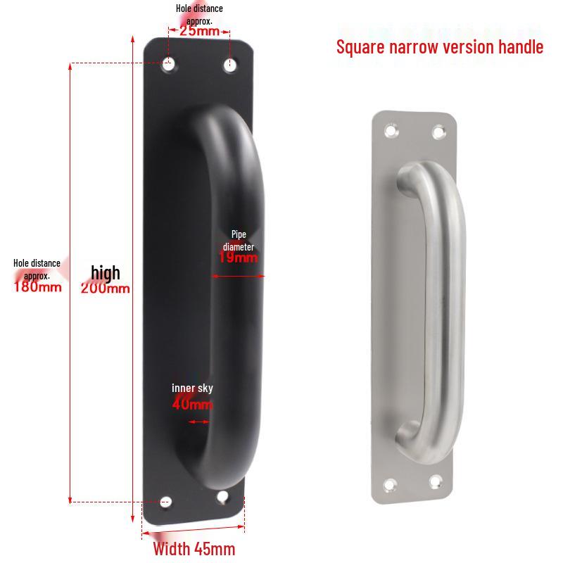 Stainless Steel Fireproof Door Pull Handle with Push-Pull Plate Indicator