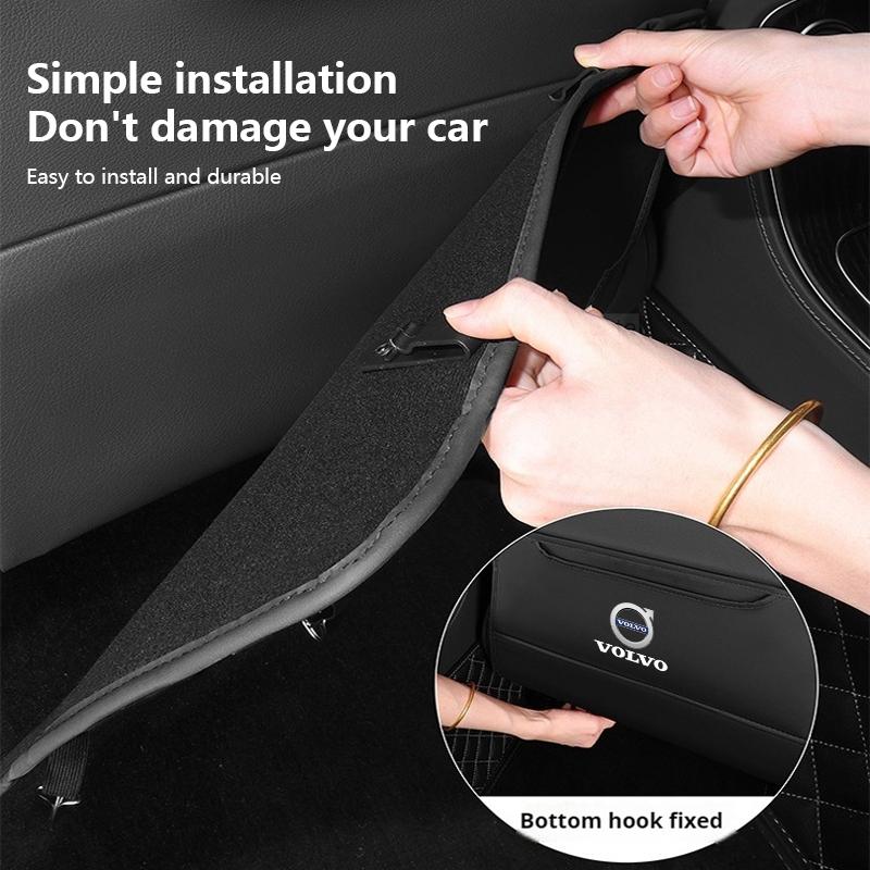 Car Seat Back Protection Anti-Kick Pad Rear Seat Storage Bag For Volvo V60 XC90 S60 XC60 S90 V90 XC40 XC70 Interior Accessories