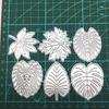 Sechs große Blätter Blätter Metallschablone Prägung Stanzformen für DIY Scrapbooking Papier Karte Prägung Handwerk Dekor