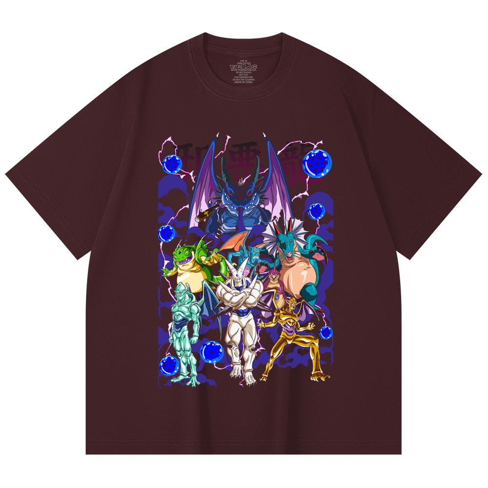 230 Gsm 100% Cotton Dragon Ball V38 Dragons Print Unisex Heavy Cotton T Shirt