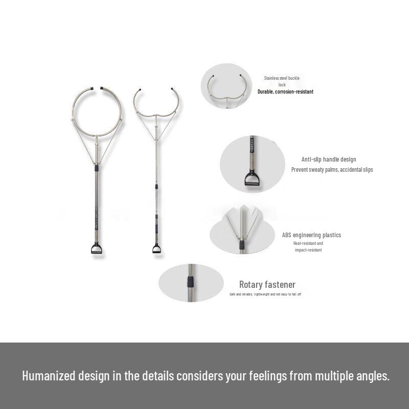 WEZHO Telescopic Stainless Steel Anti-Riot Security Fork