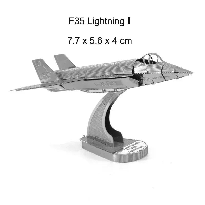 3D Metal Puzzles Military J-20 J-10B SU-34 KA-50 Fighter UFO RAH-66 Helicopter DIY Assembly Handmade Assemble Scale Model Jigsaw Puzzles