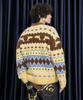 WAIKEI Dolphin Hairy Graphic Knit Yellow