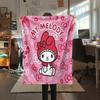 1PC Sanrio Cute Print Flannel Blanket, High quality All Seasons, Home Decor, Warmth and Comfort, Perfect for Christmas Gifts