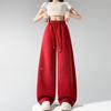 2026 Spring/Summer Women's Starry Sky Wide-Leg Pants with Rhinestones