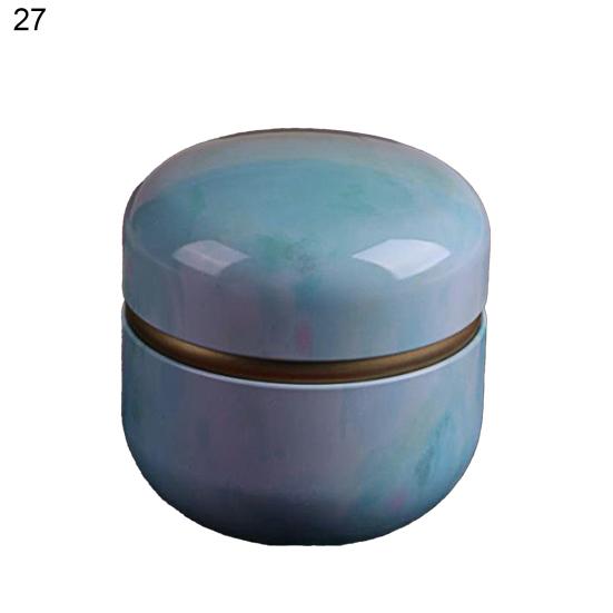 Tea Holding Jar Wide Application Bright-colored Multicolor Attractive Sturdy Anti-cracking Chocolate Can for Home