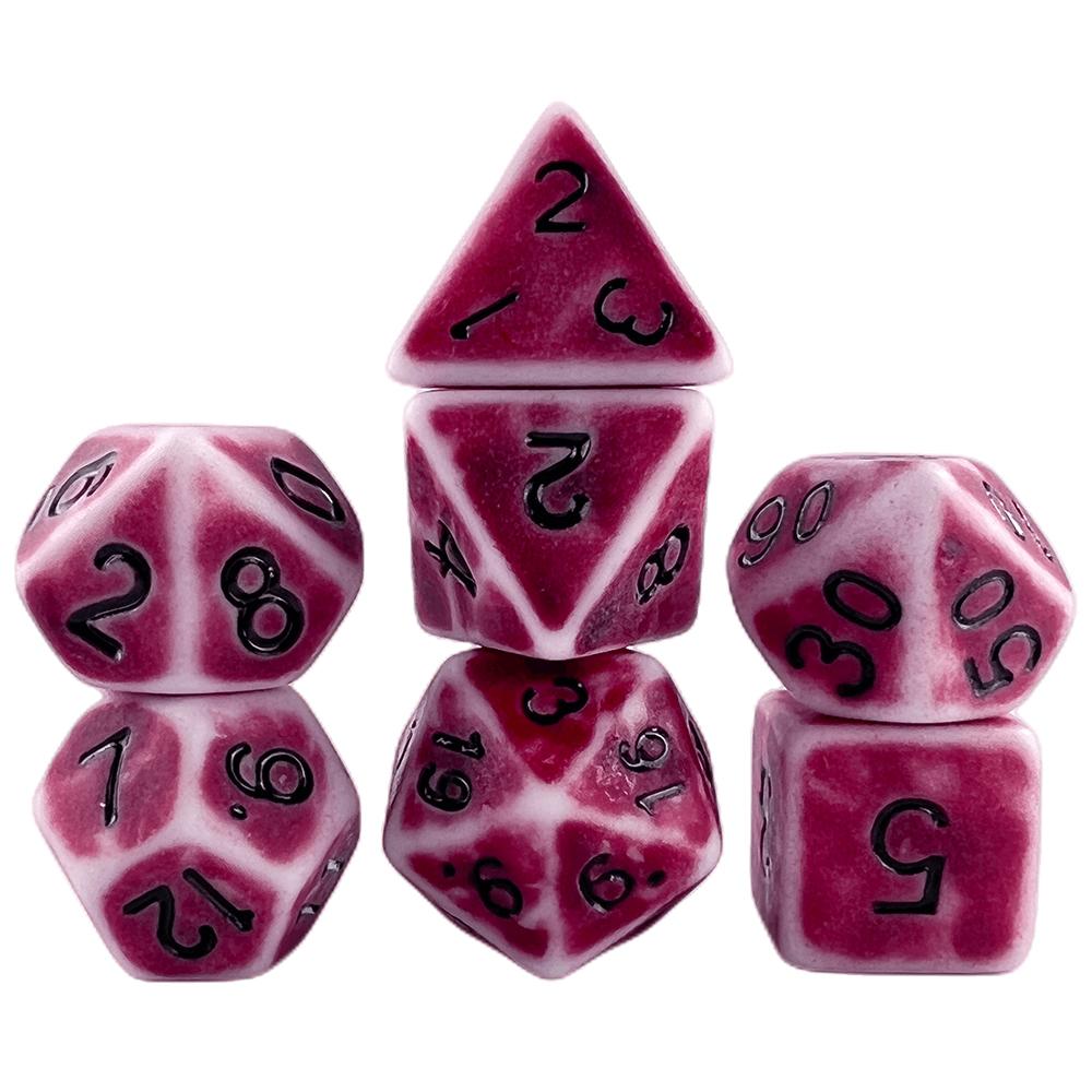 Retro DND Dice Set 7pcs Polyhedral Dice for D&D RPG Roll Playing Tabletop Dices Complete D4 D6 D8 D10 D12 D20 with Tube