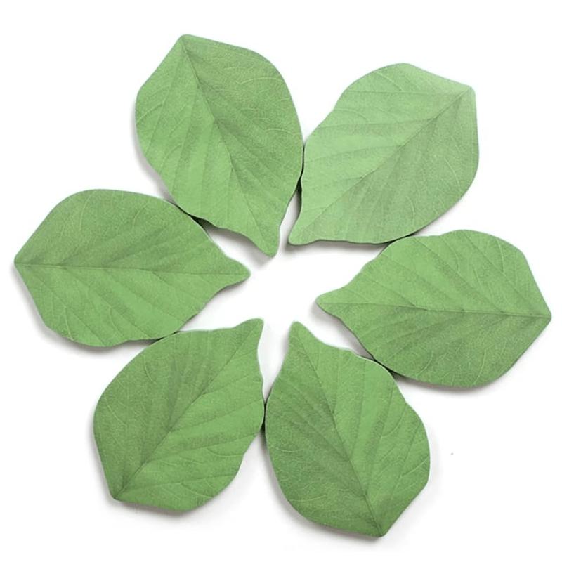 300 listů listové lepící poznámky Blok na poznámky Papírové lepící podložky Lepící poznámky se vzorem ve tvaru listu, Praktický lepící papír, Dekorace pro kutily