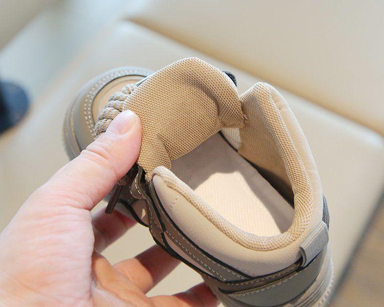 2025 Kids' Sneakers: Boys' Solid Bottom & Girls' High-Top Bread Shoes for Autumn/Winter