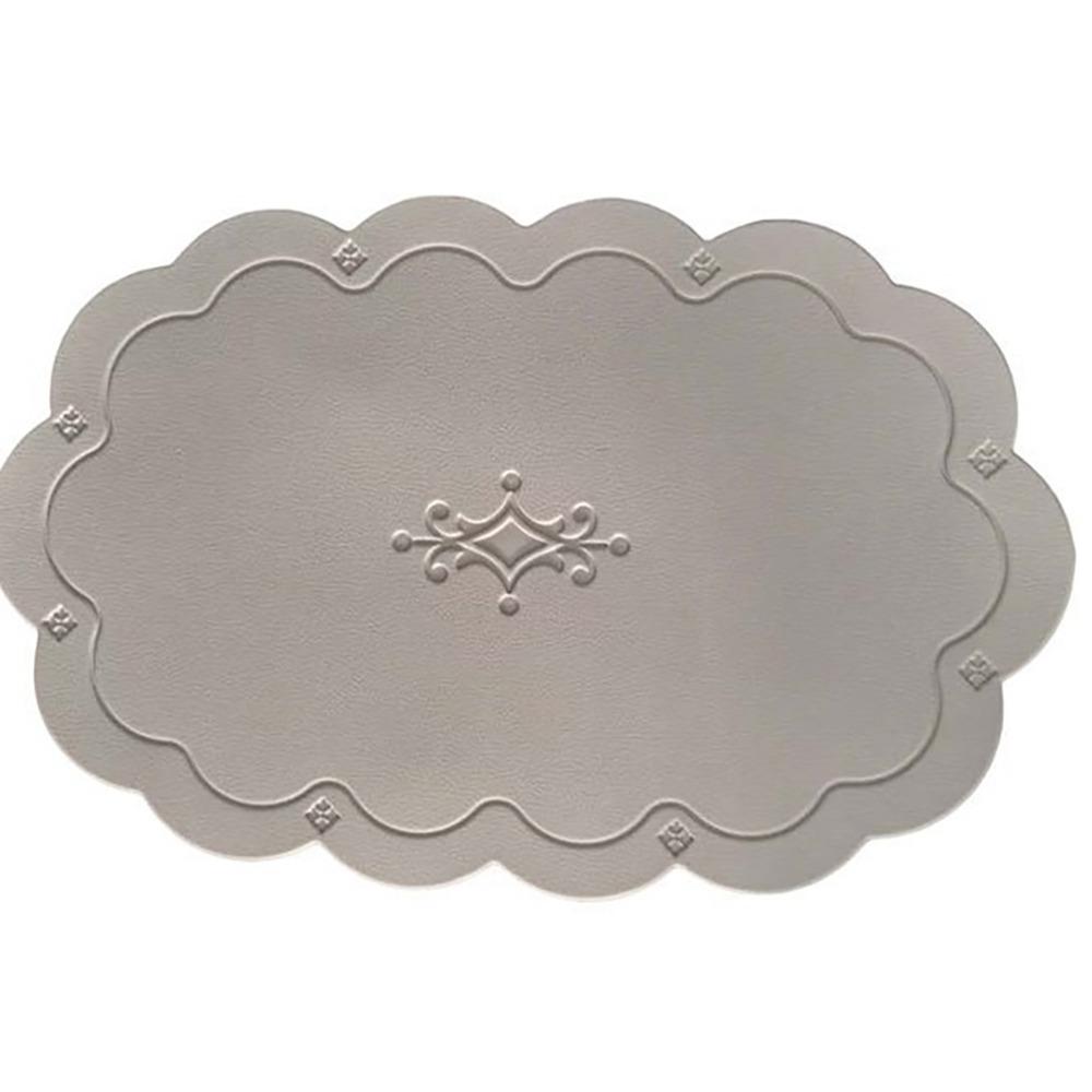Retro Faux Leather Dinner Mat Oil-resistant Waterproof Placemat Nordic Style Thermal Insulation Mat Dining Table
