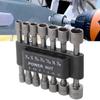 14PCS Hex Shank Socket Adapter Set Power Drill Screwdriver Bit Set Metric Imperial Nut Driver Tool Kit