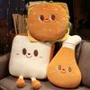 Simulated Creative Burger Chicken Legs Toast Bread Pillow Plush Toy Doll Girls Sleeping Cushions Holiday Gifts