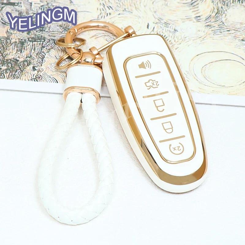 Shell Fob Remote Key Car Key Case For Ford Edge Explorer Escape Focus Taurus Flex Lincoln Mks Mkt Mkx Mkz Navigator 5 Buttons
