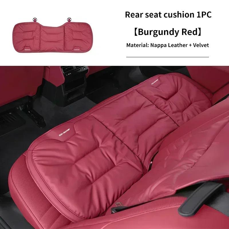 Funda de Asiento Delantero Trasero de Coche Cojín de Cuero de Velour Esterilla Protectora para Respaldo Para Mercedes Benz AMG Clase A B C E S CLK CLA GLE W204 MO1