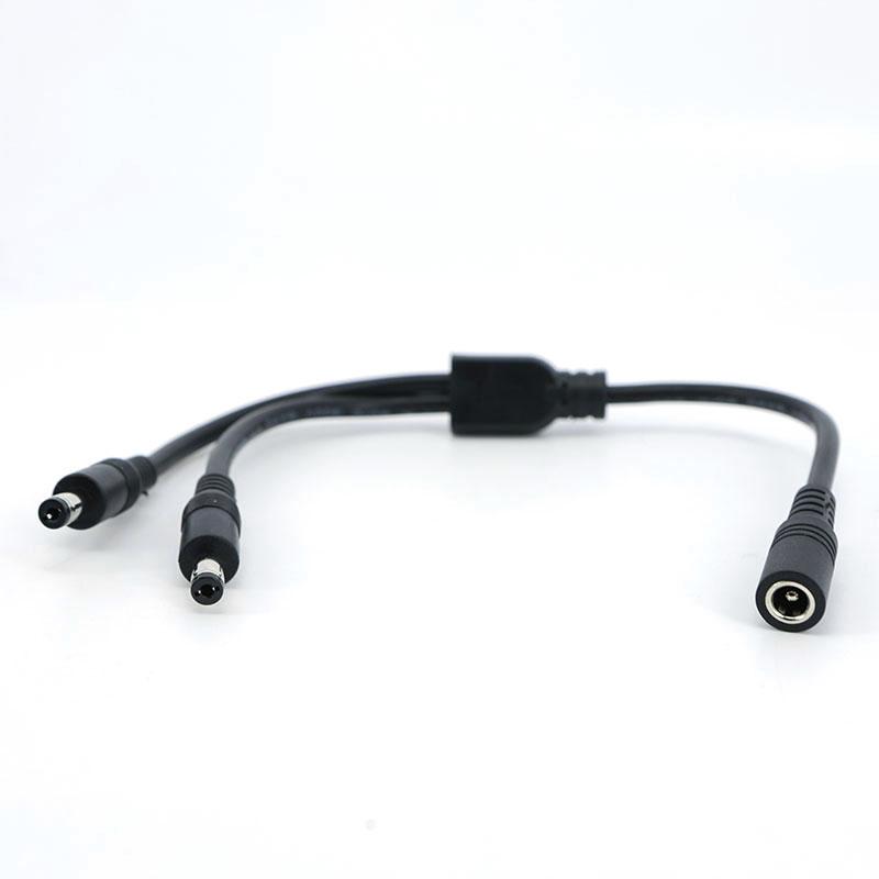 18awg 10A 30CM Cable DC 1 Female To 2 Male 2 Way Splitter Connector Power Supply Adapter Extension Cord 5.5x2.1mm