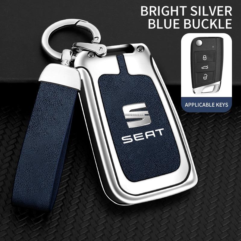 

Alloy Leather Car Remote Key Protection Cover Shell For Seat FR Ateca IBIZA Leon Alhambra Arosa Exeo Cordobe Mii Tarraco Toledo