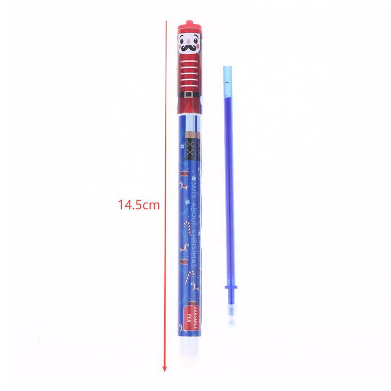 Cartoon Erasable Gel Pens Christmas Edition Pens With Eraser For Students Writing Pen Stationery Birthday Year Gift