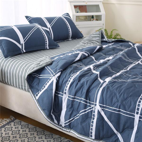 Cuvertură nouă tipărită cu aer condiționat Plăpuș moale, respirabil, subțire, cuvertură de pat, cearșaf subțire, spălat, lenjerie de pat rece din bumbac