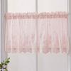 Valance Floral Embroidered Bedroom Cafe for Cabinet Door Living Room Window Drapes Home Decor Short Curtains Window Curtain