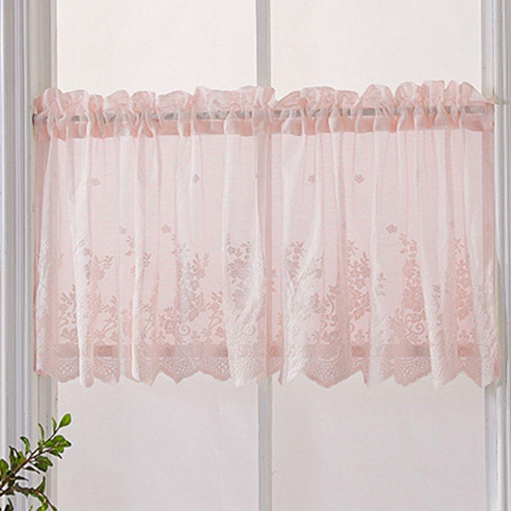 Valance Floral Embroidered Bedroom Cafe for Cabinet Door Living Room Window Drapes Home Decor Short Curtains Window Curtain