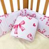 Baby Crib Bumper Pad Soft Safety Rail Guard Toddler Bed Anti-Collision Padding Set 4pcs