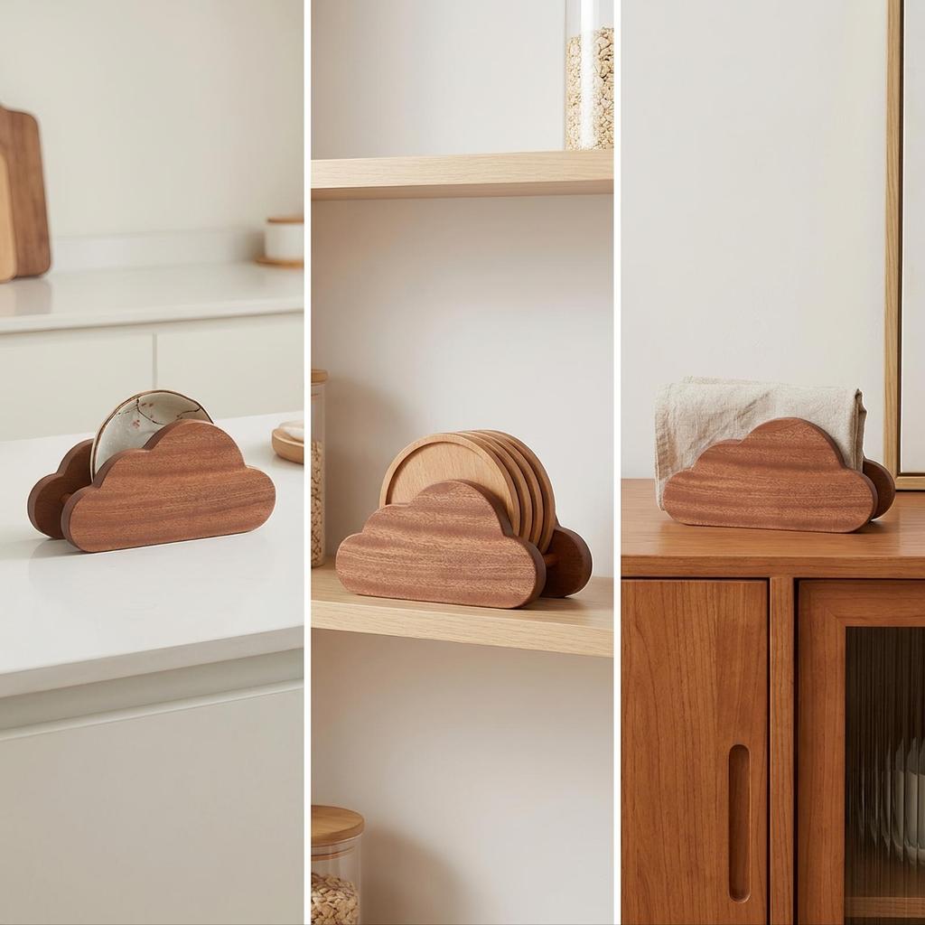 fluffyShaped Wooden Rack Durable Board Stand Easy to Clean