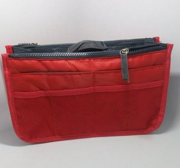 Korean Double Zipper Bag-in-Bag Organizer - Large Cosmetic Pouch