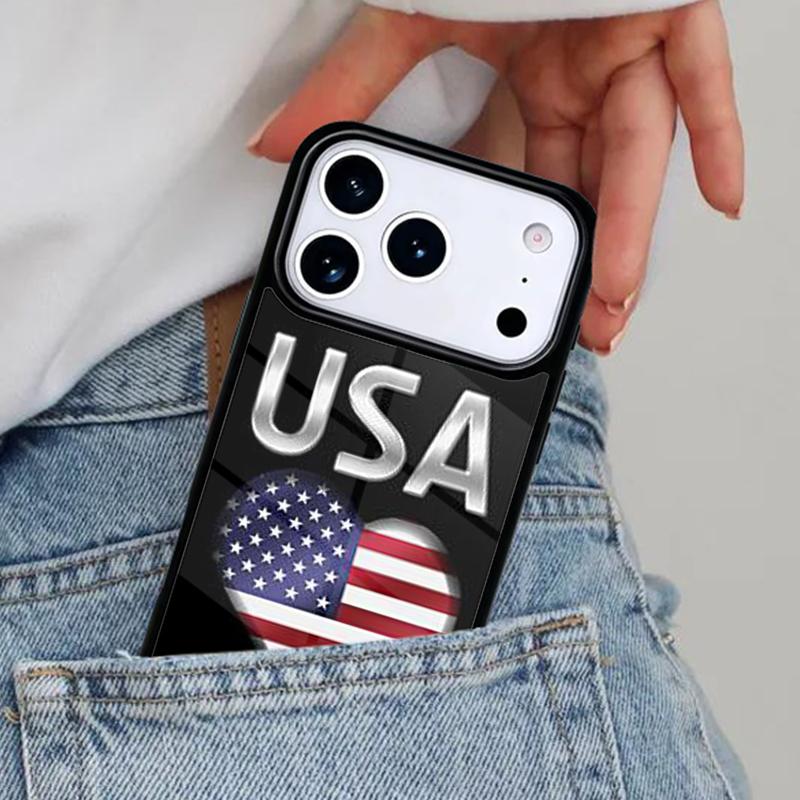 American Flag Phone Case for iPhone 16e 15 14 13 12 17 Pro Max Plus Air 17pro Cover Coque